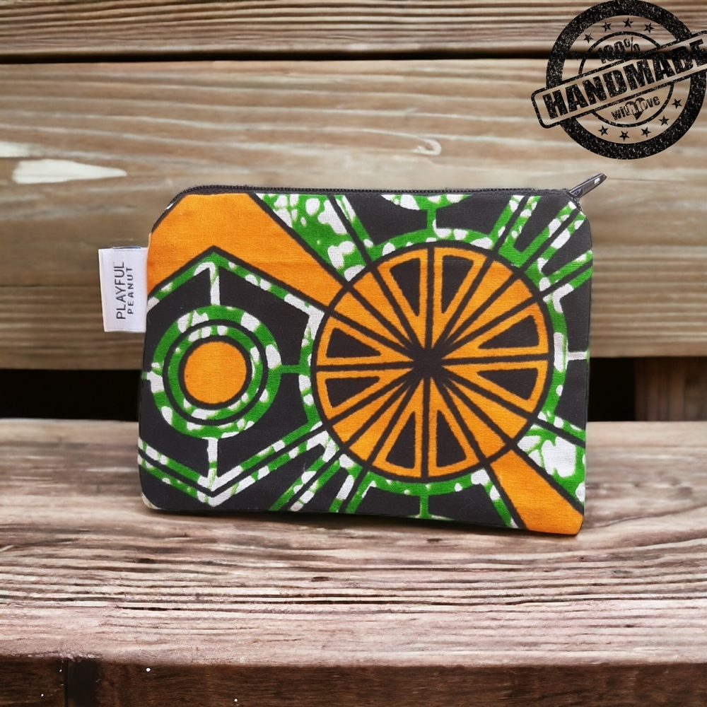 Beautiful African fabric Pouches Make up bag